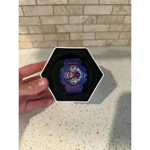 Rare htf CASIO Baby-G Purple Women's‎ Watch BA-112-2AJF japan - Picture 1 of 7